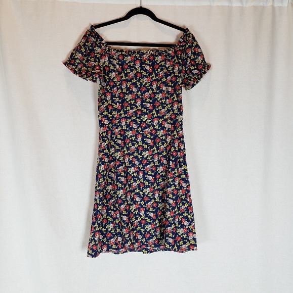 Ralph Lauren Vintage, Button Down Navy Floral Dress size 8 - Picture 5 of 6